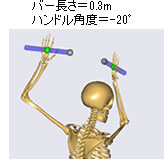 バー長さ＝0.3m、ハンドル角度＝-20°